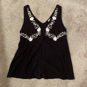Boutique Bought Black Floral Top, Small